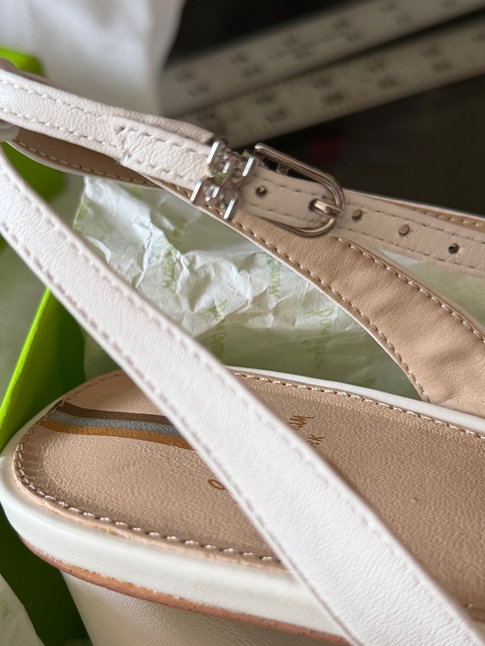 Sam Edelman New in Box Kia Chunky Block Heel Ankle Strap Sandal White Leather 10 - Picture 10 of 13